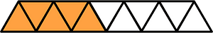 Orange Triangles Fraction 5:11