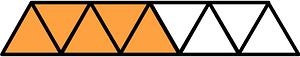 Orange Triangles Fraction 5:9