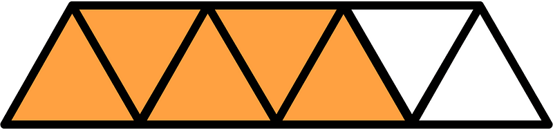Orange Triangles Fraction 5:7