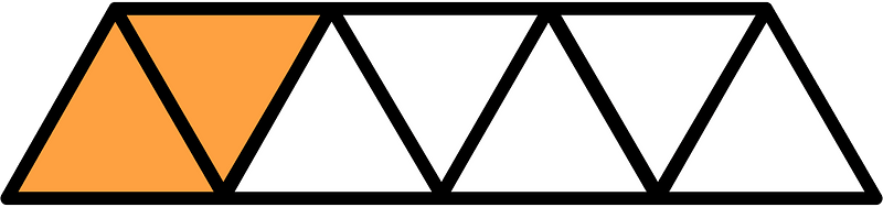 Orange Triangles Fraction 2:7