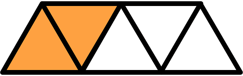 Orange Triangles Fraction 2:5
