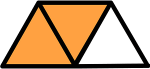 Orange Triangles Fraction 2:3