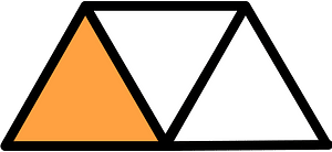 Orange Triangles Fraction 1:3