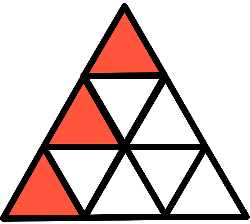Vermilion Triangle Fraction 3:9