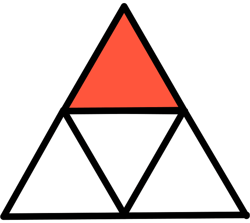 Vermilion Triangle Fraction 1:4