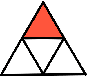 Vermilion Triangle Fraction 1:4