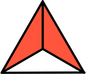 Vermilion Triangle Fraction 2:3