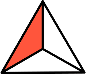 Vermilion Triangle Fraction 1:3