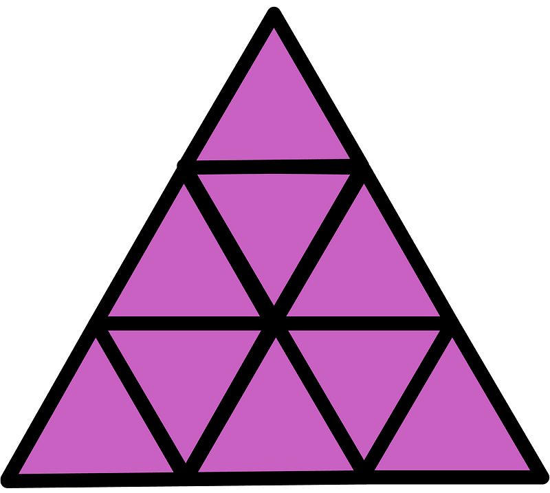 Magenta Triangle Fraction 9:9