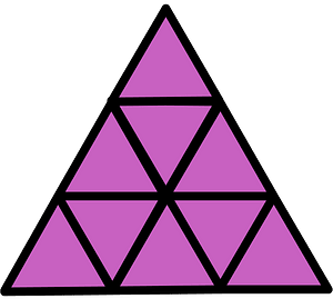 Magenta Triangle Fraction 9:9