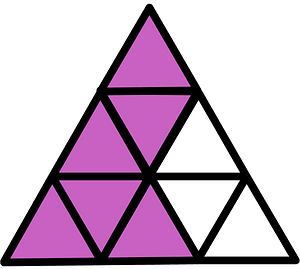 Magenta Triangle Fraction 6:9