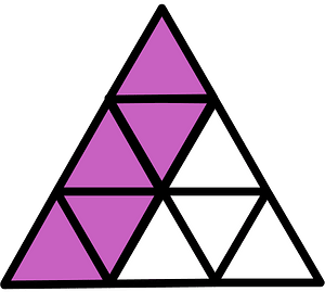 Magenta Triangle Fraction 5:9