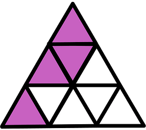 Magenta Triangle Fraction 4:9