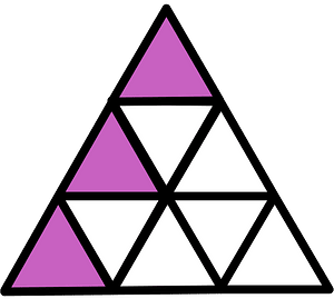 Magenta Triangle Fraction 3:9
