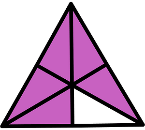 Magenta Triangle Fraction 5:6