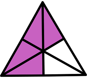 Magenta Triangle Fraction 4:6