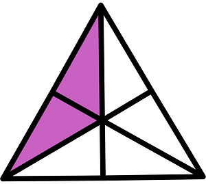 Magenta Triangle Fraction 2:6