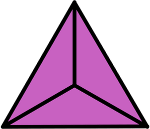 Magenta Triangle Fraction 3:3