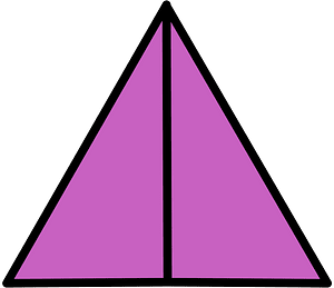 Magenta Triangle Fraction 2:2