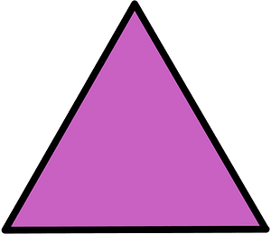 Magenta Triangle Fraction 1:1