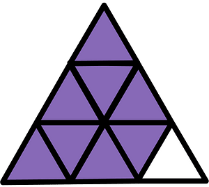 Violet Triangle Fraction 8:9
