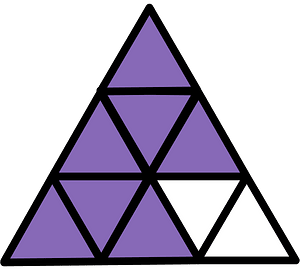 Violet Triangle Fraction 7:9