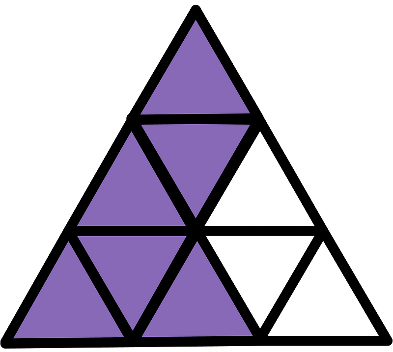 Violet Triangle Fraction 6:9