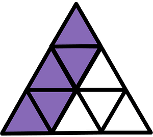 Violet Triangle Fraction 5:9