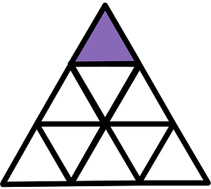 Violet Triangle Fraction 1:9