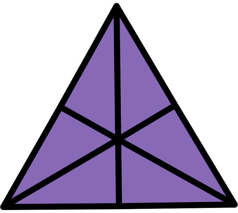 Violet Triangle Fraction 6:6