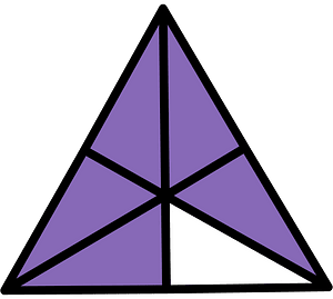 Violet Triangle Fraction 5:6