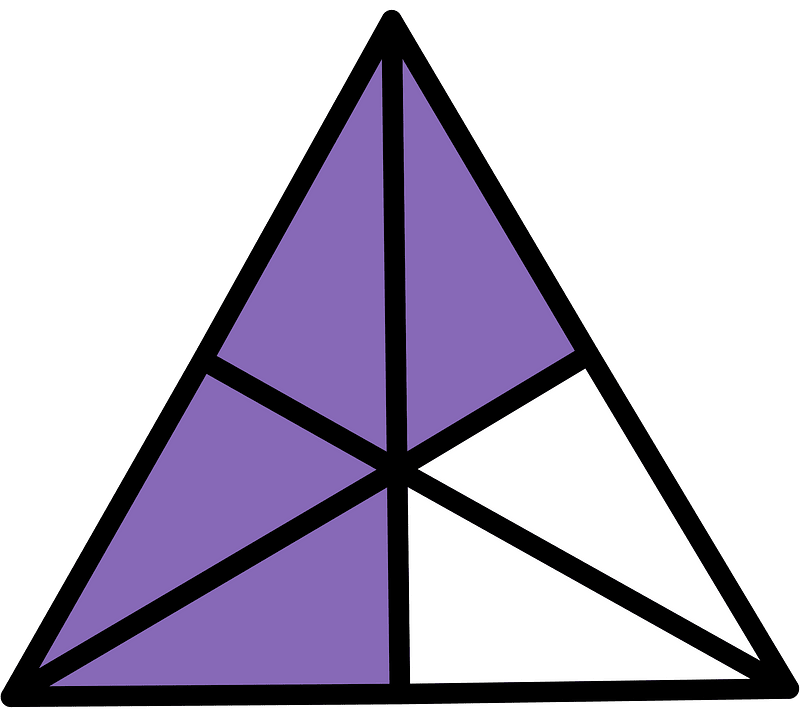 Violet Triangle Fraction 4:6