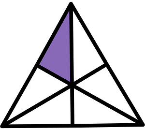 Violet Triangle Fraction 1:6