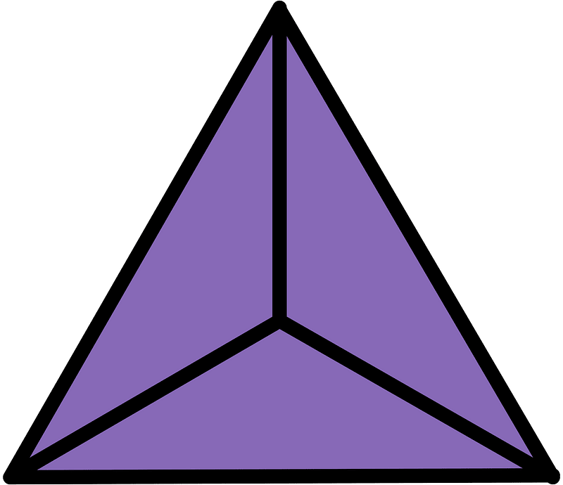 Violet Triangle Fraction 3:3