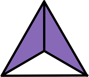 Violet Triangle Fraction 2:3
