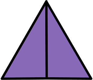 Violet Triangle Fraction 2:2