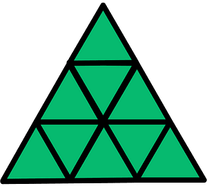Green Triangle Fraction 9:9