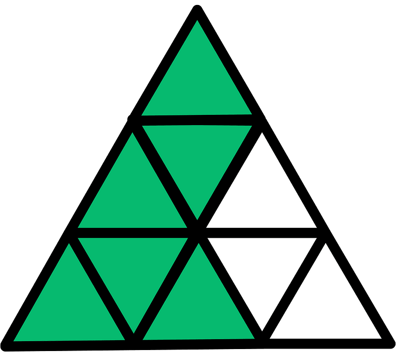 Green Triangle Fraction 6:9
