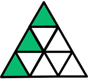 Green Triangle Fraction 3:9