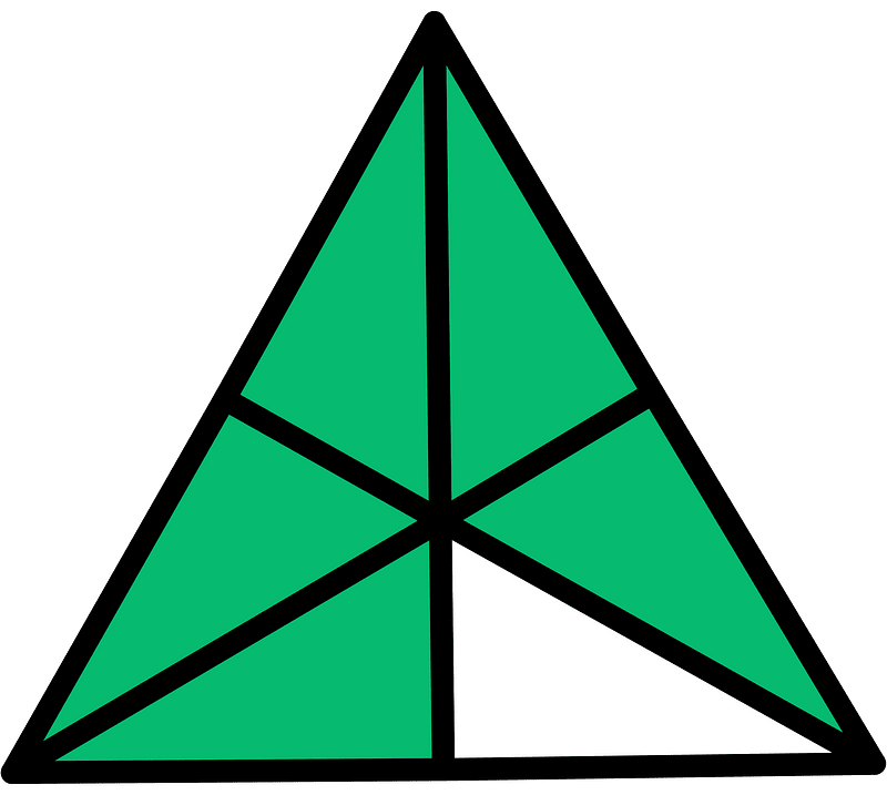 Green Triangle Fraction 5:6