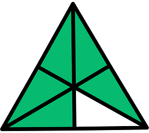 Green Triangle Fraction 5:6