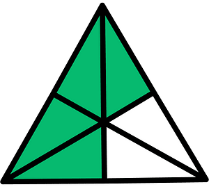Green Triangle Fraction 4:6