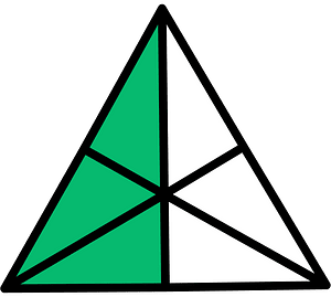 Green Triangle Fraction 3:6