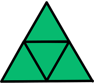 Green Triangle Fraction 4:4