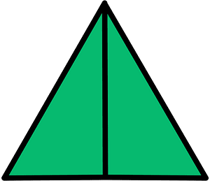 Green Triangle Fraction 2:2