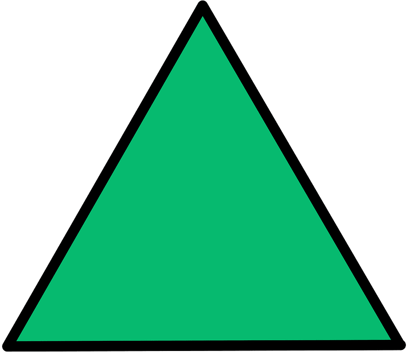 Green Triangle Fraction 1:1