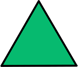 Green Triangle Fraction 1:1