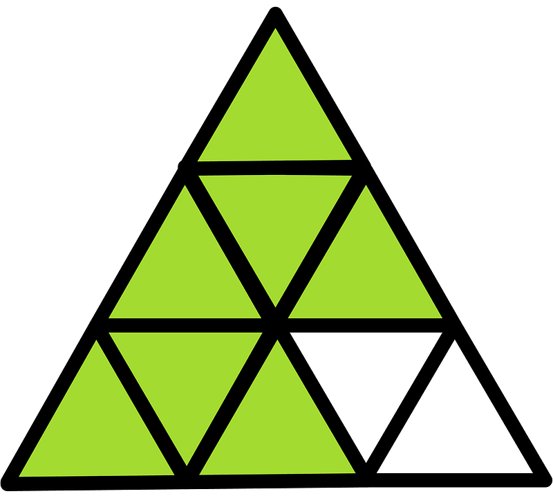Lime Triangle Fraction 7:9