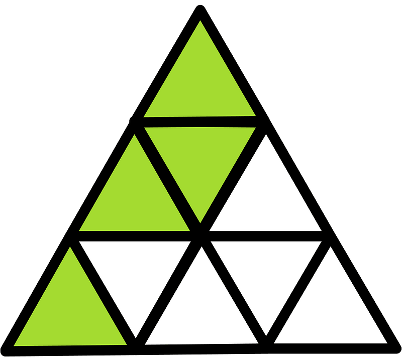 Lime Triangle Fraction 4:9