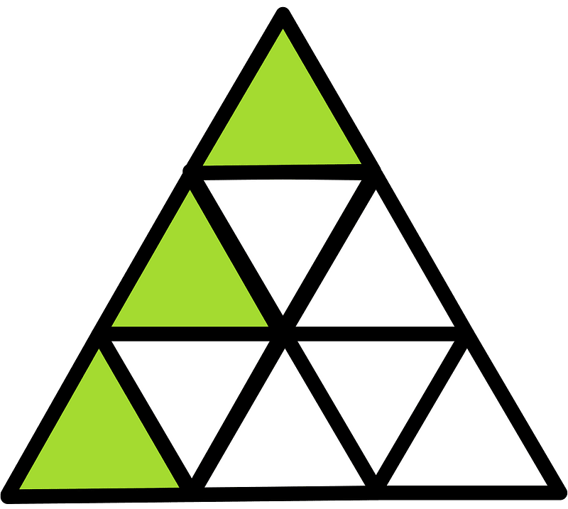 Lime Triangle Fraction 3:9